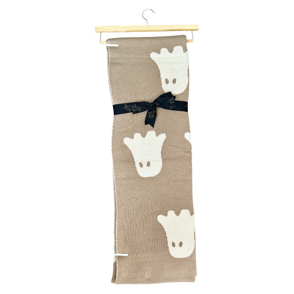 Viral Spooky Night: Taupe Ghost Blanket